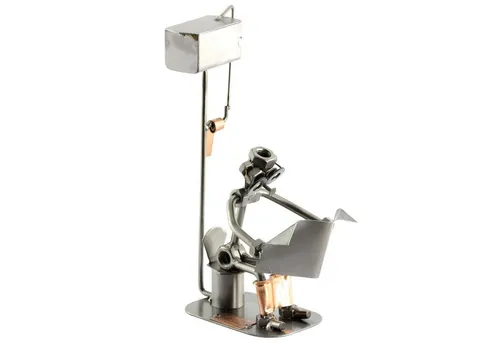 Steelman24 Dekofigur Klomann mit Zeitung