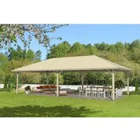 SKAN HOLZ Orleans Pavillon 4 - 569 x 1046 cm natur - Geräumiger Pavillon aus hochwertigem Holz, ideal für Gartenpartys und als stilvoller Unterstand. Robuste Konstruktion und elegantes Design.