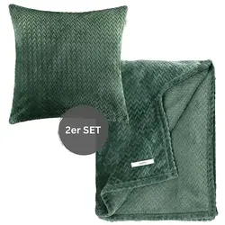 Esprit Tagesdecke COMFY-2 Set, 140 x 190 cm in Grün in grün von Esprit