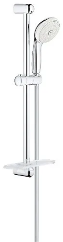 Grohe 27927001 Tempesta 100 Brausestangenset 3 Strahlarten, Chrom Mit Ablage