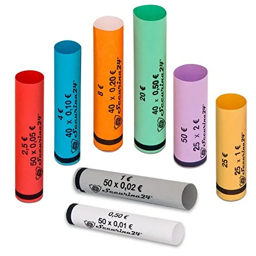 Securina24 Münzhülsen 1 Cent bis 2 Euro, 119 Stück gemischt von Securina24