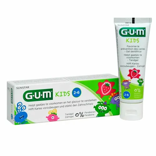 GUM Kids Monster Zahngel 50 ml - Zahnpasta für Kinder, mit fruchtigem Geschmack und lustigem Monster-Design, fördert die Mundhygiene und macht Zähneputzen zum Spaß!