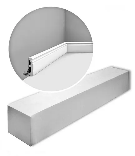 Orac Decor Sockelleiste SX195-box – 22 Stuckleisten im Set für modernes Design - Hochwertige Sockelleisten aus Duropolymer, leicht und robust. Ideal für Innen- und Außenbereiche. Verleihen Sie Ihren Räumen mit diesen flexiblen Leisten einen eleganten Look.