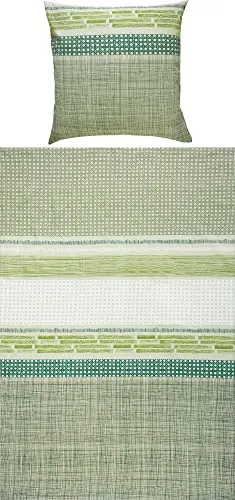 Erwin Müller Seersucker Bettwäsche Set, 2-teilig in grün von Erwin Müller