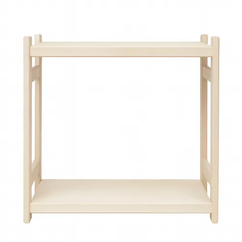 Holzregal Buche 2 Böden 60×43×60 cm (B×T×H) stapelbar modular robust