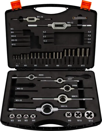 HSS-G Gewinde Schneidzeug Satz 37tlg M3-M12 von PROJAHN