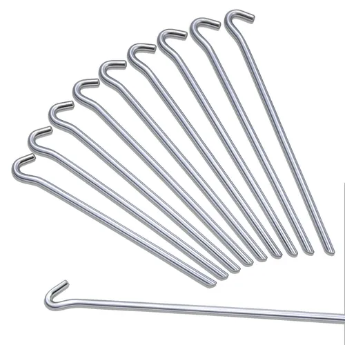 Zeltpflock 30 cm Zeltnagel Steinboden Zelt Hering Felsbodenhering Stahl 7mm 10 x