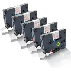 Print-Klex 5x Schriftband kompatibel kompatibel mit Brother TZE-232 P-Touch D 210 P-Touch D 210 Series P-Touch D 210 VP TZ232 laminiert TZ-232 12 m...
