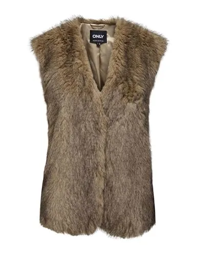 Onldawn Life Faux Fur Weste für Jugendliche in braun von ONLY
