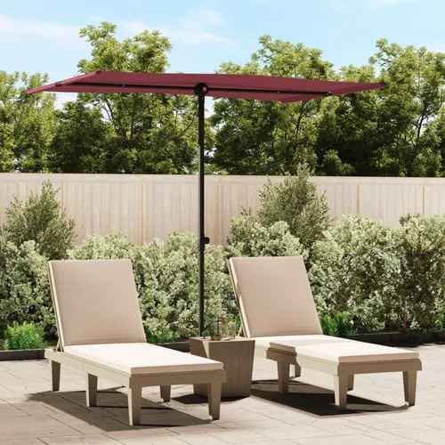 Maison Exclusive Sonnenschirm mit Aluminium-Mast 2x1,5 m Bordeauxrot