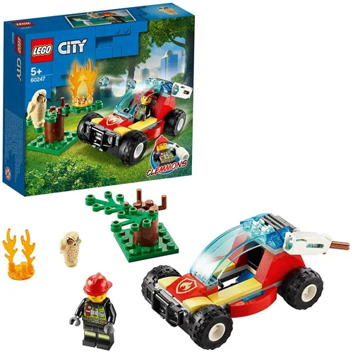 LEGO 60247 City Waldbrand, Bauset mit Buggy und Feuerwehrmann