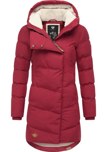 Ragwear Wintermantel Pavla – Stylischer Winterparka mit Teddyfutter in feuerrot (XS) - Modischer Wintermantel mit atmungsaktivem, wasserdichtem Material. Ideal für kalte Tage dank wärmendem Teddyfutter und praktischer Kapuze. Perfekt für den Alltag!