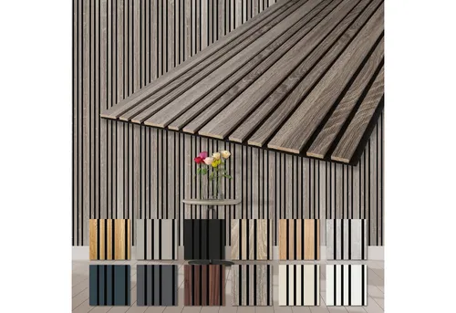 Hexim Wandpaneel Mila, Akustikpaneele 278x60cm in braun von HEXIM