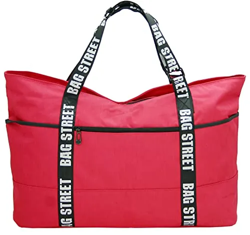 BAG STREET INTERNATIONAL Shopper XXL Damen Freizeittasche - Große Sporttasche, strapazierfähig und ideal als Einkaufstasche oder für Fitnessstudio & Sauna, mit praktischen Fächern und robustem Synthetik-Material.