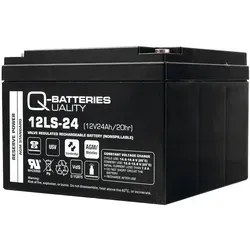 Q-Batteries 12LS-24 12V 24Ah Blei-Vlies-Akku - Batterien & Akkus - Wartungsfreier AGM-Akku mit hoher Lebensdauer und VdS-Zertifizierung, ideal für USV-Anlagen und Notstromversorgung.