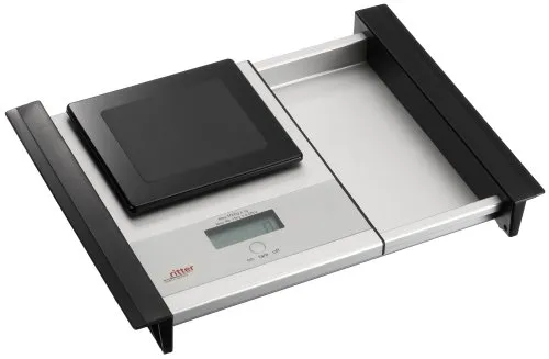 Ritter WES 45 Küchenwaage - Digitale Einbauwaage mit max. Belastbarkeit von 5000 g und Zuwiegefunktion, perfekt für präzises Kochen und Backen in jeder Küche.