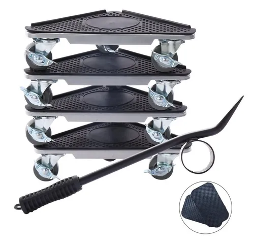 Mucola Möbelrolle Möbelheber Set 7 tlg. 1050 KG - Möbelrollen Set mit 360° drehbaren Rollen, ideal für den einfachen Möbeltransport und schweres Heben, inklusive Bremsen für sicheren Halt.