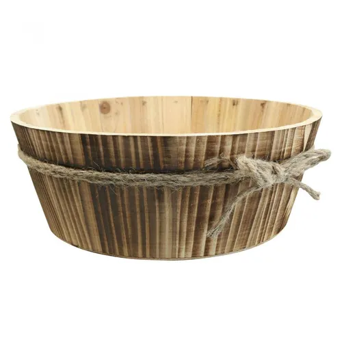 Holzdeko Dekoschale Natur Rustikal Ø28cm für Tischdeko und Landhausstil