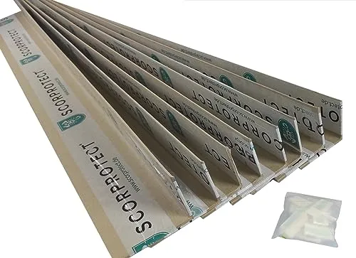 Scorprotect® Türrahmen Kantenschutzprofile - selbstklebend und universell einsetzbar - Kantenschutz für Türrahmen, robust und umweltfreundlich. Einfache Montage mit Klebepads, ideal für Innen- und Außenbereich.