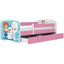 Raumhirsch Furniture Kinderbett, Rosa, 80x140 cm mit Schublade - Kinderzimmermöbel: Sicheres Kinderbett mit abnehmbarer Schutzschiene und praktischer Schublade für Ordnung. Modernes Design in Rosa für eine gemütliche Atmosphäre.