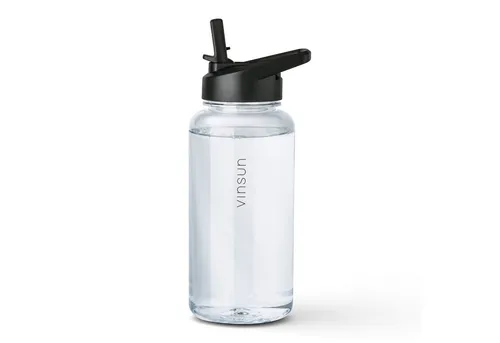 Vinsun Trinkflasche Sportflasche mit Strohhalm 1L - Wasserflasche Tritan auslaufsicher, BPA frei, Bruchsicher, geruchs- & geschmacksneutral, geringes Gewicht