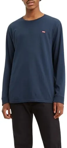 Levi's Herren Long-Sleeve Original Housemark Tee - Tops, T-Shirts & Hemden für Herren, weiches Jersey-Tragegefühl mit gesticktem Levi's Housemark-Logo für einen lässigen Look.