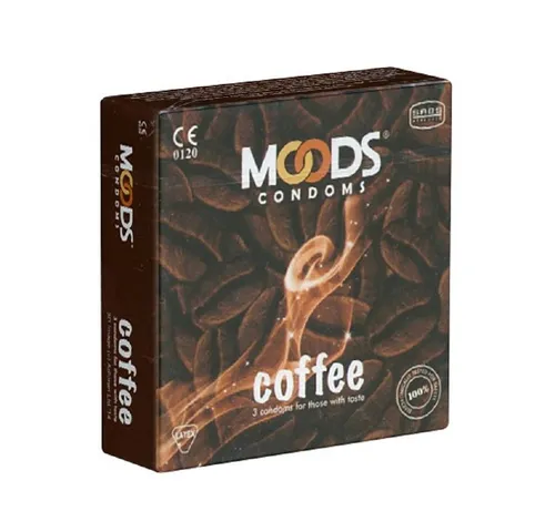 MOODS Condoms Kondome Coffee Condoms Packung mit, 3 St., Kondome mit Kaffee-Geschmack, Geschenk-Idee für Männer und Kaffee-Liebhaber(innen)