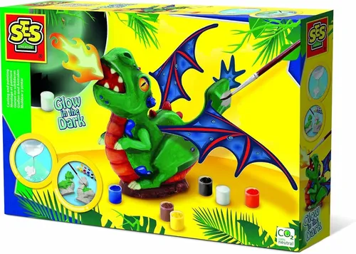 Gipsfigur großer 3D Drache Gießen und Anmalen SES 14204 von SES