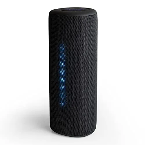 Boompods Rhythm 24 Bluetooth Lautsprecher - Tragbare Bluetooth-Lautsprecher mit 24W Leistung und IPX5 Wasserschutz – ideal für Garten, Badezimmer und Reisen. Erlebe kraftvollen Sound und 10 LED-Lichteffekte für die perfekte Partystimmung.