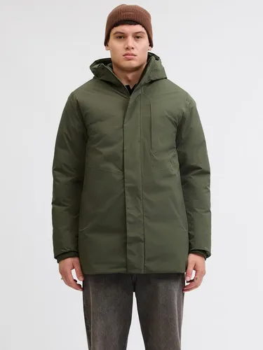 Jack & Jones Keen Parka Grün L - Funktionsjacke für Herren, wasser- und windabweisend, mit recyceltem Polyesterfutter für höchsten Tragekomfort und eine umweltfreundliche Wahl.