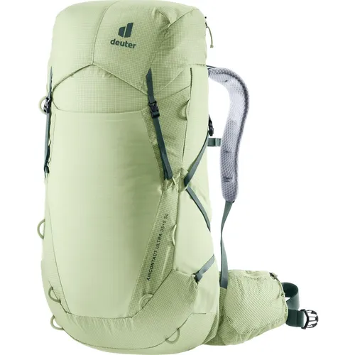 Deuter Aircontact Ultra 35+5 SL Mineral-Ivy - Trekking-Rucksack mit verstellbarer Rückenlänge und hervorragender Gewicht-Komfort-Ratio. Ideal für Langstreckenwanderungen, robustes Ripstop-Material und optimierbares Gewicht dank abnehmbarem Deckel.