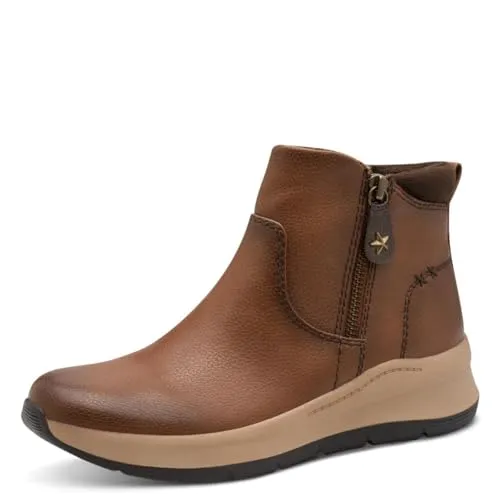 Jana Damen Stiefeletten Knöchelhoch Vegan, Braun (Cognac), 36 EU