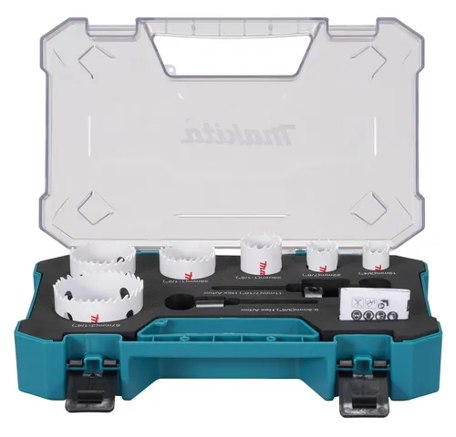 Makita Lochsägen-Set Sanitär 9-teilig HSS-BiM D-47117 - Bohrkronen-Set für präzise Schnitte in Sanitärmaterialien, langlebig und ideal für Profis im Sanitärbereich.