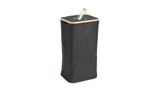 Produktbild VOG Pfandflaschenbehälter 40,5 x 33 x 73 cm, Bambusdeckel Pfandflaschenbehälter, rechteckig + Tragetasche