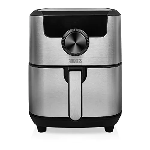 Princess Heißluftfritteuse 4,5L - 66,7% weniger Energieverbrauch, digitales Display und Warmhaltefunktion für gesunde, knusprige Gerichte in Familiengröße