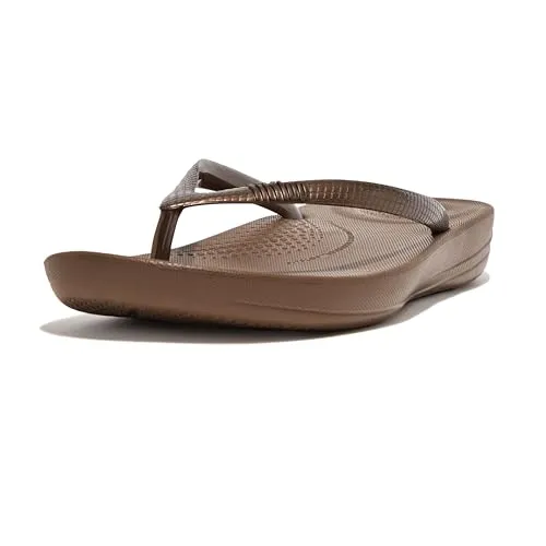 Fitflop Iqushion Ergonomic Flip-flops, Damen Zehentrenner, Braun (Bronze 012), 38 EU (5 UK) - Damen-Zehentrenner mit ergonomischem Design für optimalen Komfort und Unterstützung beim Gehen.