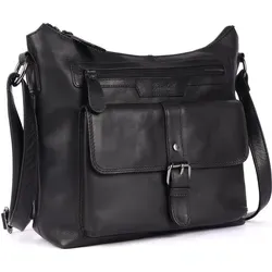 Benthill Handtasche Damen - Echt Leder Umhängetasche - Handtaschen aus hochwertigem Echtleder mit praktischem Reißverschlussfach und verstellbarem Schultergurt, ideal für stilvolle Auftritte.
