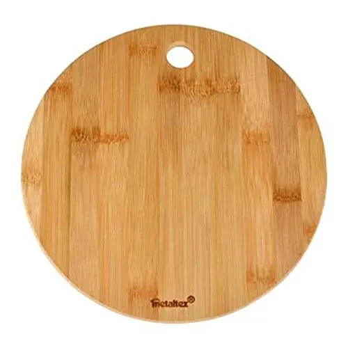 METALTEX 569067010 Schneidebrett Ø 25 cm x 1,0 cm Bambus/Schneidbrett/Schneidebrett Holz