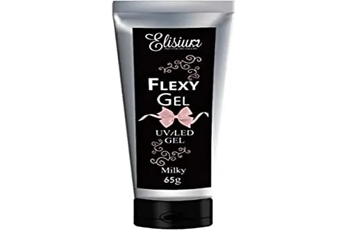 Produktbild Elisium Flexygel Milky Milchig Nagelpflege Maniküre Aufbaugel UV/LED 65g (1er Pack, 1 Stück)