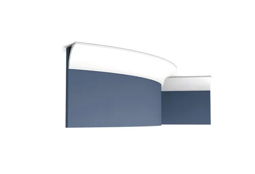 Orac Decor Flexprofil CX109F - Flexible Zierleiste für kreative Raumgestaltungen - Abschlussprofile, flexible Eckleiste aus Purotouch®, ideal für individuelle Innen- und Außengestaltungen, vorgrundiert in Weiß, leicht und robust.