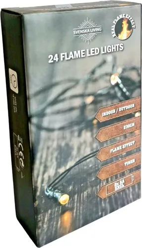 Lichterkette 24LED Timer grün