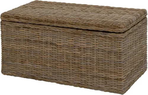 Krines Home Wäschetruhe mit Deckel in grau von Krines Home