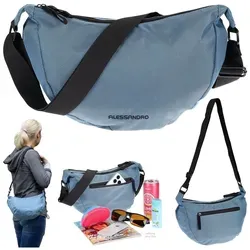 Alessandro Mila Crossbody Tasche – Stilvolle Mondform Handtasche in Blau