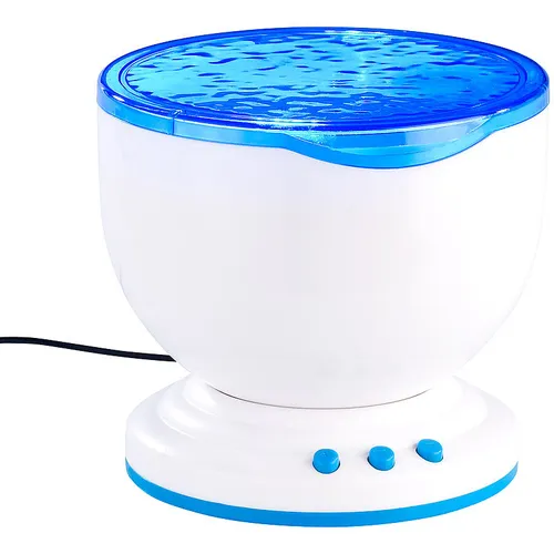 Lunartec Wellenprojektor: Wasserprojektor mit eingebautem Lautsprecher