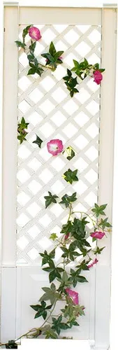 KHW Spalier, 43x6x140 cm, weiß in weiß von KHW