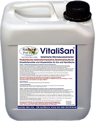 Klares Teichwasser Milchsäurebakterien Koiteich Filterbakterien Teichklärer algenfrei baut Nährstoffe ab antibakteriell Wundheilung Fische 10L