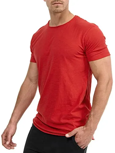 Indicode Herren Willbur Tee T-Shirt - Eoji Berry, 3XL - T-Shirts für Herren, modernes Design aus hochwertiger Baumwolle mit lässiger Passform und praktischer Brusttasche für einen stilvollen Look.