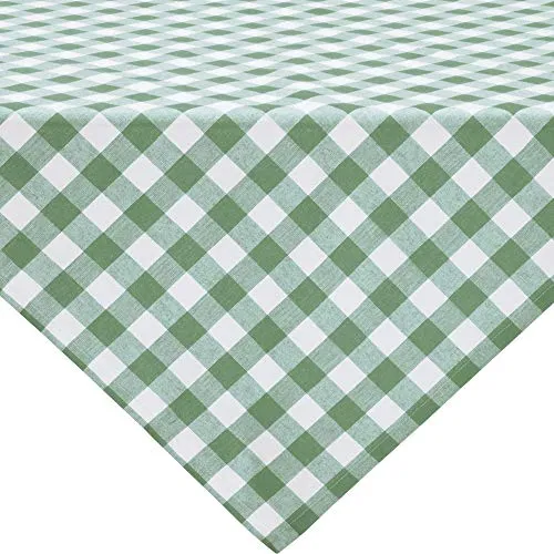 REDBEST Tischdecke, Mitteldecke Landhaus karo Nashville grün Größe 80x80 cm - strapazierstark, langlebig, glattes Gewebe, mit Kuvertsaum (weitere Farben, Größen)