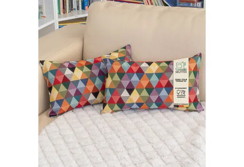 Selfitex 2er Set Bunte Sofakissen 30x50 cm - Kissen für gemütliches Wohnen, inkl. Füllkissen und abriebfester Hülle, ideal für stilvolle Deko und optimalen Sitzkomfort.