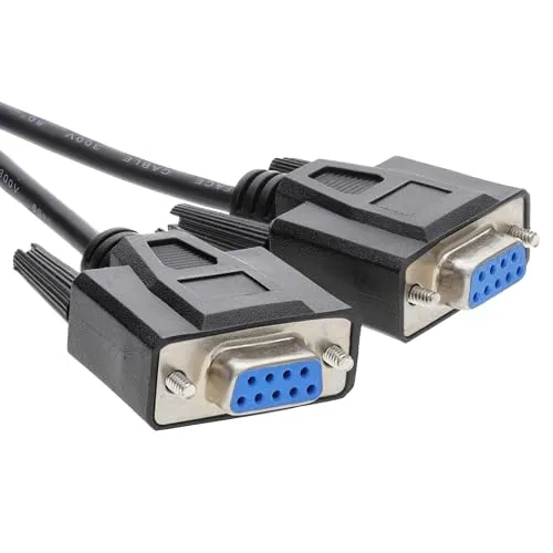 Polig DB9 Seriell RS232 Null Modem Hoch Geschwindigkeit Abgeschirmtes Kabel 2 m [2 Meter/2m] 9